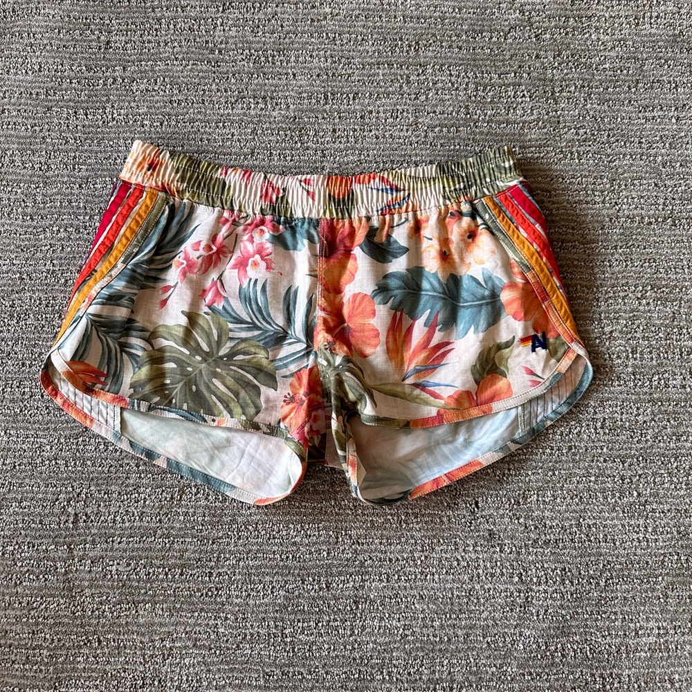 Aviator Nation Kauai Floral 5 Stripe Board Shorts
